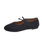 Suede Lace-Up Round Toe Loafers