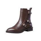 Buckle Strap Chelsea Boots