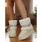 Plush Lined Ankle Snow Boots