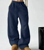 Soft and Cozy Relaxed Wide-Leg Fleece Pants