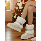 Plush Lined Ankle Snow Boots