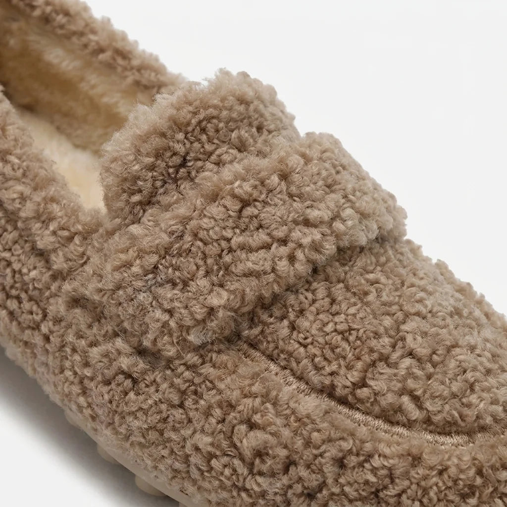 Fuzzy Teddy Loafers Slip-On