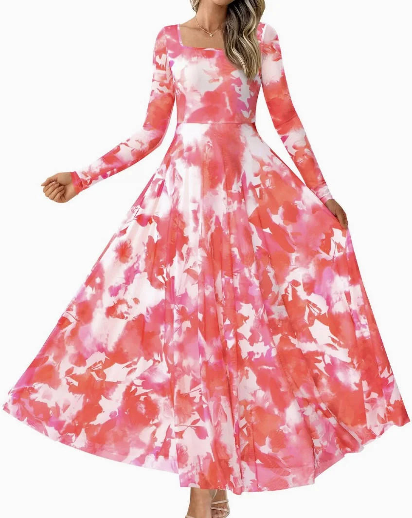 Long Sleeve Formal Maxi Dress