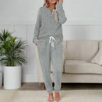 Henley Top and Jogger Lounge Set