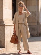 Marlowe | Women's Three-Piece Wide-Leg Set