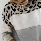 Tamsin | Women's Colorblock Leopard Sweater